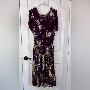2X Torrid super soft midi floral stretch dress with soft belt